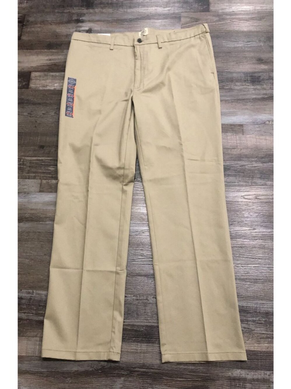 St. John's Bay Comfort Stretch Pants Mens 42x34 Khaki New with Tags